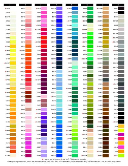 Use This Embroidery Color Conversion Charts to Find Similar Colors