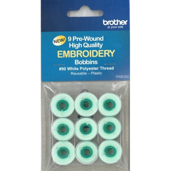 Brother PWB8PS Prewound White Sewing Bobbins - 8 ct