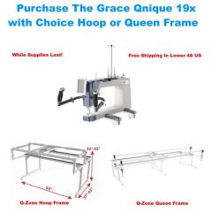 Grace Qnique 19x Longarm Quilting Machine with Bonus Frame