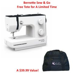 Bernette Sew & Go 1 Sewing Machine with Free Workbook and Tote