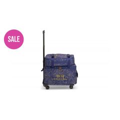 Baby Lock Large Machine Trolley Set Limited Edition Blue Trolley With Gold Rose Pattern