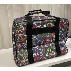 Tutto Sewing Machine Case On Wheels Large 21in Royal with Daisy