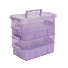 Everything Mary Purple Four Tray Thread Box EVM13444-2