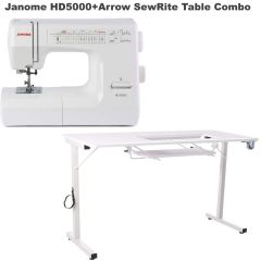 Janome HD5000 Heavy Duty Sewing Machine + Arrow SewRite Table