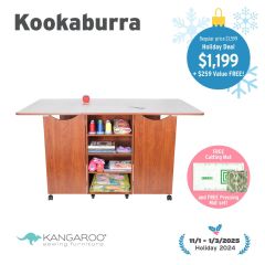 Kangaroo Kookaburra Cutting Table in Teak 