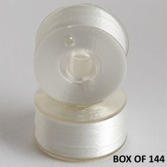 144 White Reusable Pre-wound L-Style Plastic Bobbins for