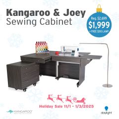 Kangaroo and Joey II Sewing Machine Cabinet in Grey