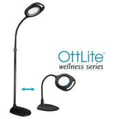 OttLite 2-in-1 LED Magnifier Floor and Table Light CS438PNC